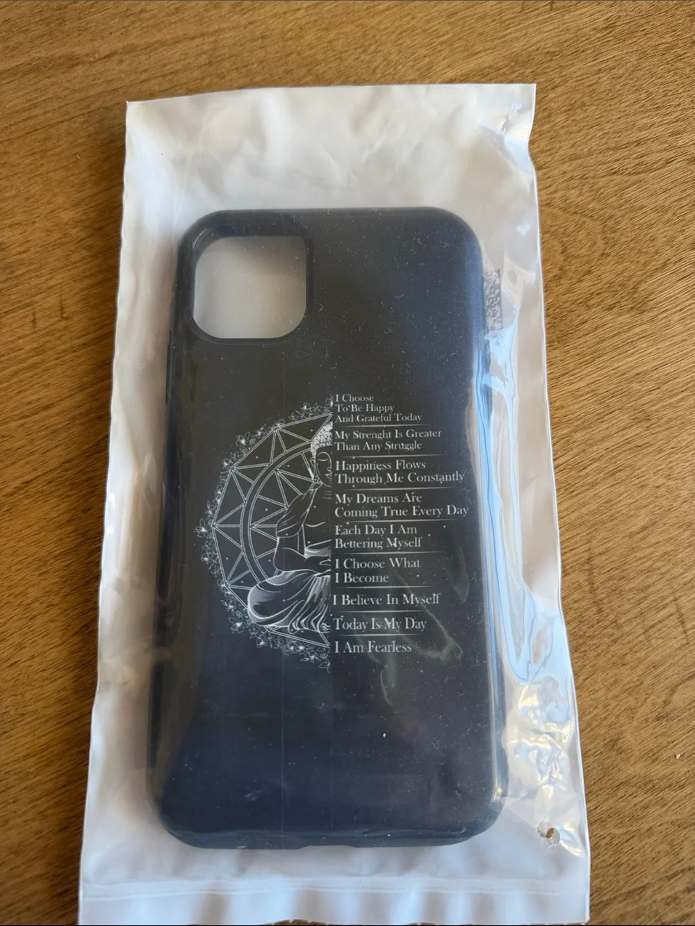 Black Inspirational Design Silicone Phone Case for iPhone